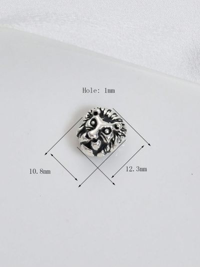 10pcs Ferocious Lion Shaped Diy Jewelry Pendant For Handmade Necklace, Bracelet