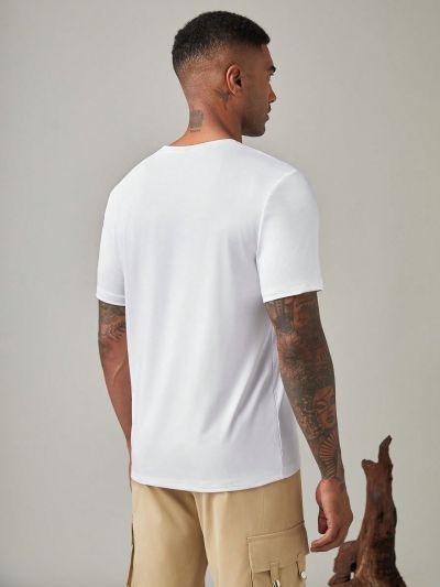 In My Nature Men's Letter Printed Short Sleeve Outdoor T-shirt