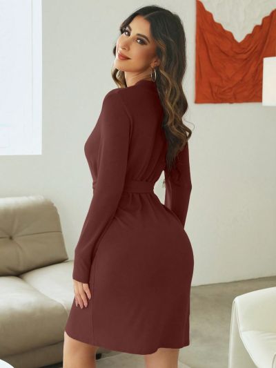 Solid Color Belted Robe