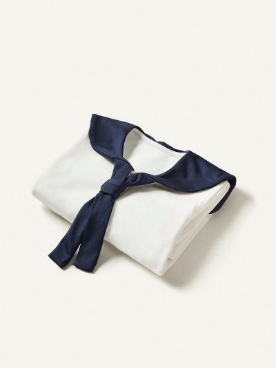 Cozy Cub 1pc Baby Sleeping Bag With Navy Collar