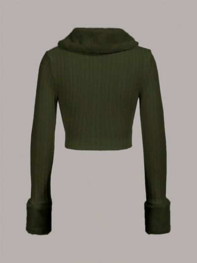 SHEIN Qutie Women's Knitted Collar Jacket