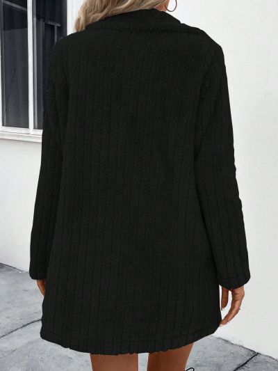 Women's Color Block Lapel Double-breasted Coat