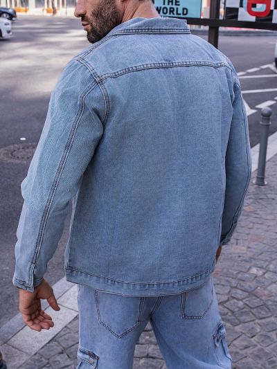 Men's Flip Pocket Denim Jacket