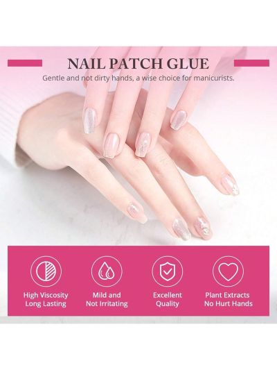 500PCS Half Cover False Nails Tips Kit with 2Pcs Nail Glue for Acrylic Nails, krofaue 10 Sizes Acrylic Nail Tips with Brush On Nail Glue, Super Strong Gel Nail Glue & French Style Acrylic Artificial