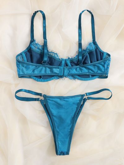 Floral Lace Push Up Lingerie Set