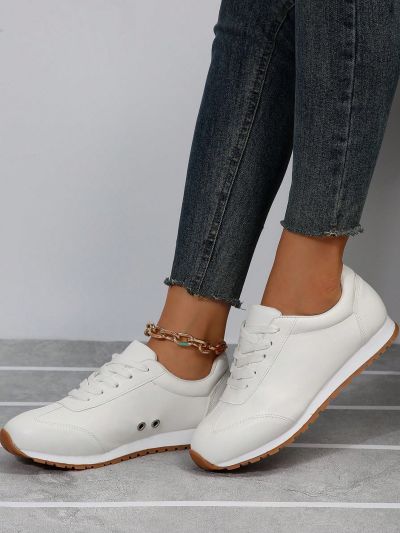 Styleloop Lace-up Front Apricot Women's Athletic Shoes