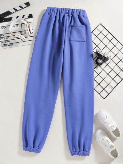 Teen Boys' Letter Printed Fleece-lined Sweatpants