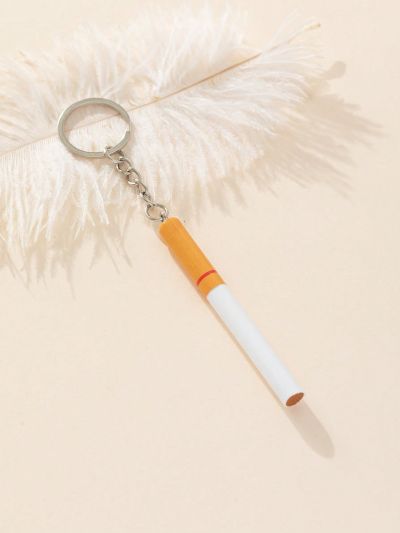 1pc Women's Cigarette Shaped Keychain For Daily Use