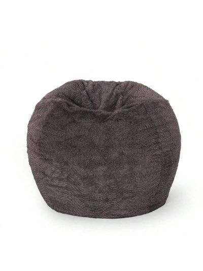 OSQI Greyrock Modern Glam 3 Foot Fur Winter Bean Bag, Brown and Beige