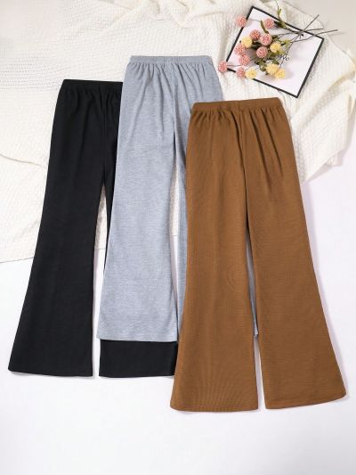 Teen Girls' Comfortable Casual Split Bell Bottoms Pants