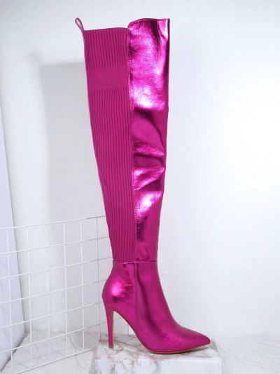 Pointy Toe Thigh High Stiletto Boots