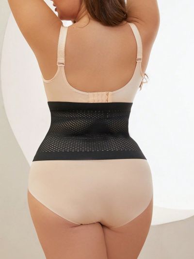 Plus Size Hollow Out Breathable Buckle Waist Trainer