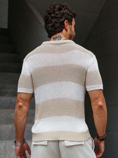 Men's Casual Short Sleeve Knit Top