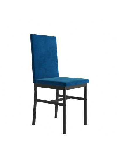 Dining Table Set for 4, Modern Kitchen Table and Chairs for 4, 5 Piece Dining Room Table Set Chairs for Small Spaces, Apartment, White+Blue