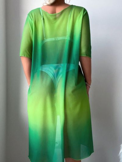 SHEIN Swim Vcay Women's Gradient Kimono For Vacation