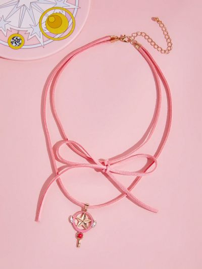 CARDCAPTOR SAKURA | SHEIN Pink Ribbon Necklace