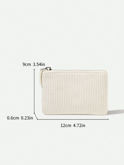 Solid Color Minimalist Corduroy Coin Purse