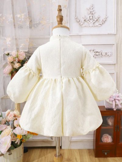 Baby Girls' Mandarin Collar Styled Button Up Traditional Chinese Style Dress