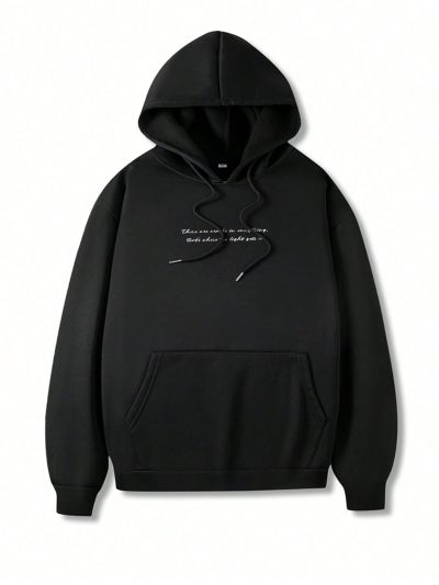 Manfinity EMRG Men's Plus Size Printed Kangaroo Pocket Hoodie