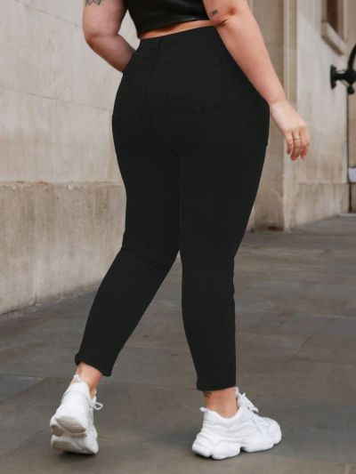 Plus Size Slim Fit Jeans For Women