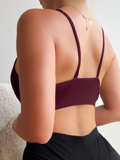 Ribbed No Show Bralette