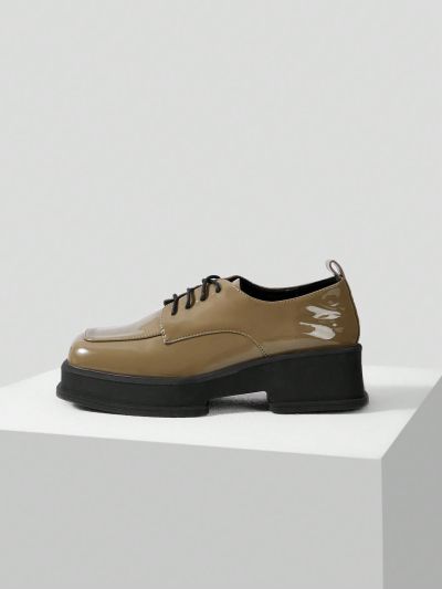 MOTF PREMIUM PREPPY STYLE LADY'S WEDGE HEEL & THICK SOLE OXFORD SHOES