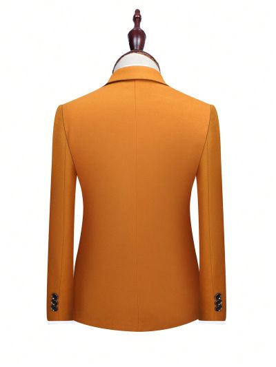 Manfinity Mode Men 1pc Solid Single Breasted Blazer