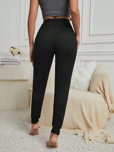 Women's Heart Embroidered Thermal Pants