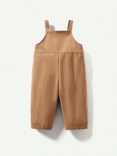 Cozy Cub Baby Boys' Suspender Pants With Teddy Bear Embellishment