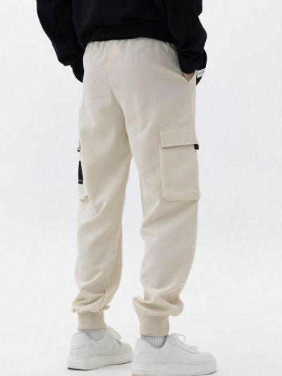 SHEIN Kids Y2Kool Girls' Stylish & Simple Long Pocket Pants