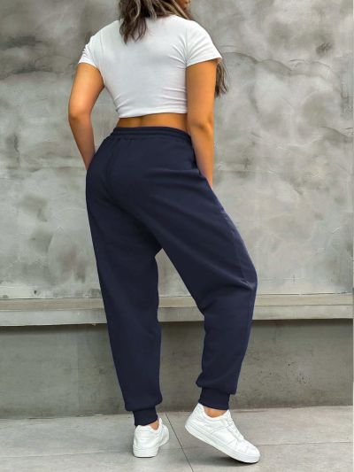 Plus Drawstring Waist Sweatpants