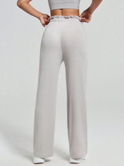 SHEIN Daily&Casual Solid Color Drawstring Waist Sports Pants
