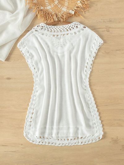 Teen Girls' Hollow Out Batwing Sleeve Cover Up Dress