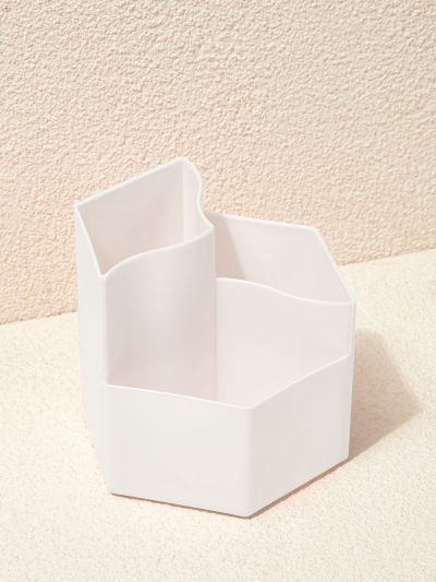 Makeup Brush Holder, 1pc Solid Makeup Organizer, Eyebrow pencil Holder, Lipstick Makeup Container, Pen Holder, Makeup Sponge Storage Case, Lipgloss Display, Makeup Tool Storage Box, Desk Organizer For Dresser, Bathroom, Office, Vanity &