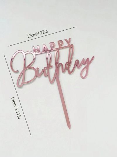 1pc Letter Decor Cake Topper, Gold Cake Decoration For Party