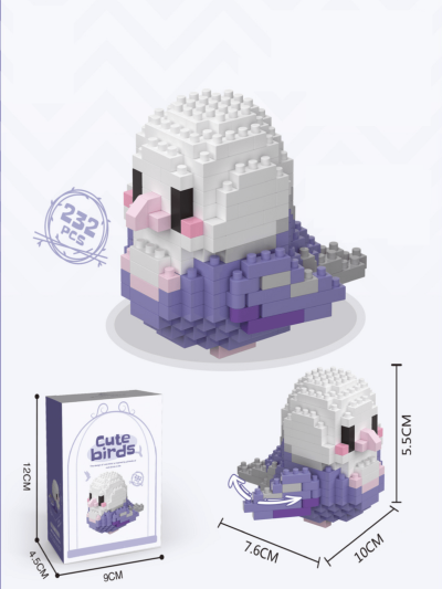 Purple Creative Building Blocks Toy Diy For Children Puzzle Toy And Home