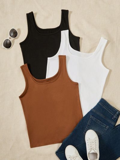 Teenage Girls' 3pcs/set Tank Tops