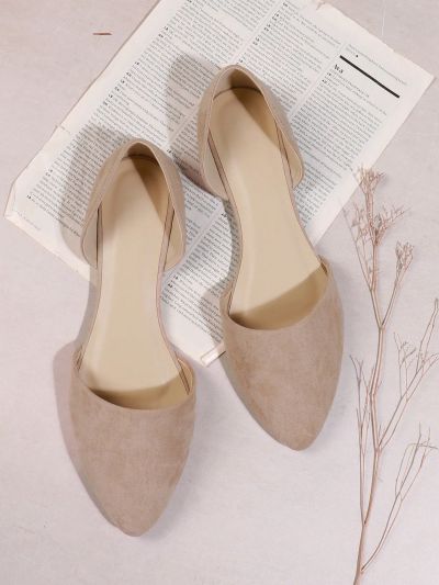 Women's Pointed Toe Solid Color Simple Flat Shoes
