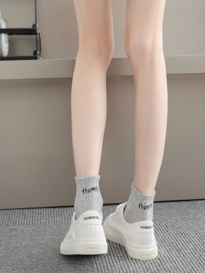 5pairs Casual & Simple Mid-calf Socks