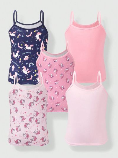 Toddler Girls' Cartoon Print Camisole Underwear