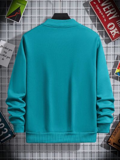 Men's Zipper Front Baseball Collar Sweatshirt