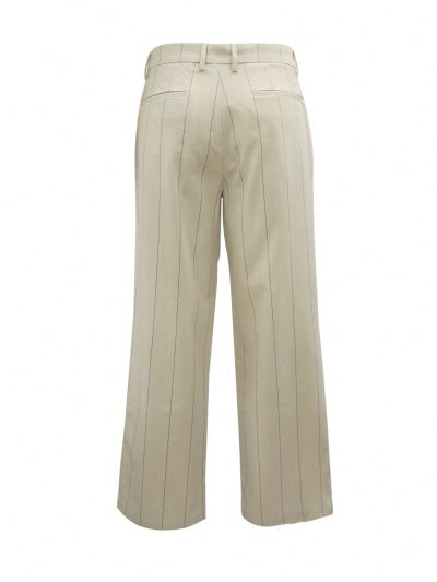 Manfinity Men's Loose Fit Striped Suit Pants