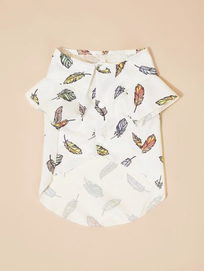 PETSIN 1pc Feather Print Pet Shirt
