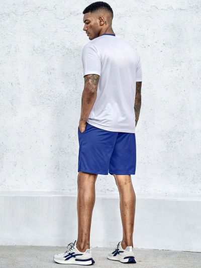 Football Men's Color Block Casual Soccer Jersey