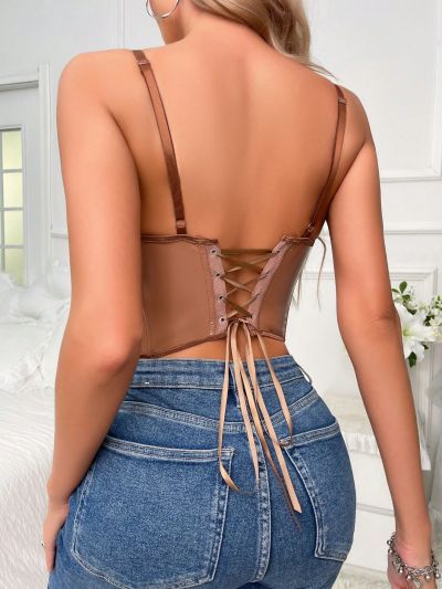 Solid Underbust Corset Top