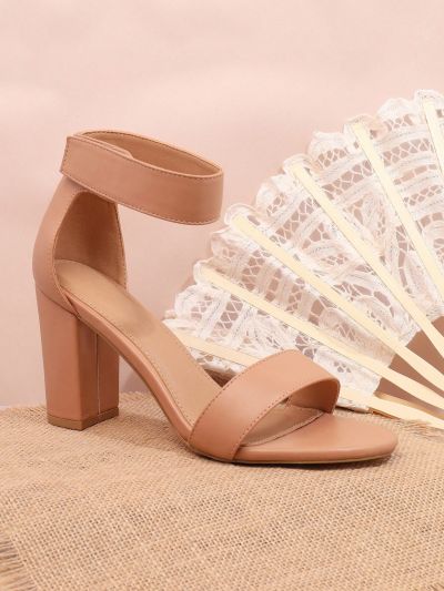 Plus Size White High-heel Sandals