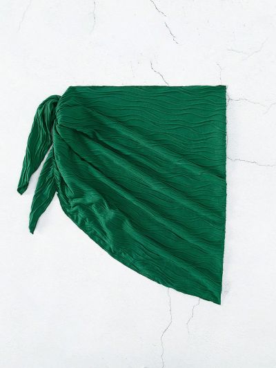 Solid Knot Side Cover Up Skirt