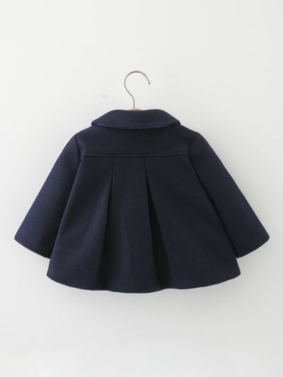 Baby Peter-pan Collar Fold Pleated Coat