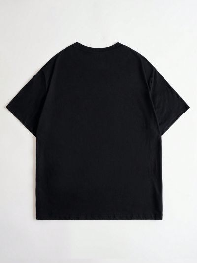 Men's Plus Size Pattern Printed Round Neck T-shirt