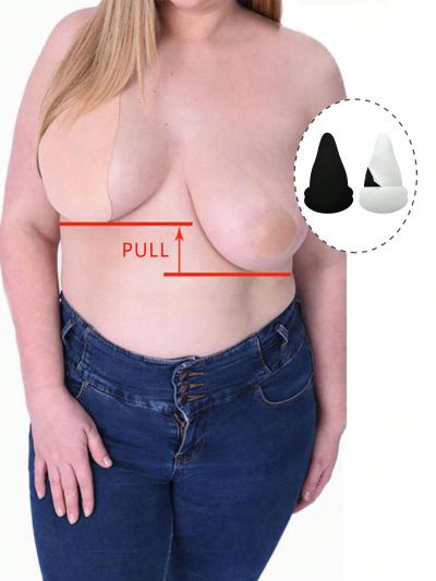 Women's Non-woven Fabric Nipple Covers - Black (6 Pcs)